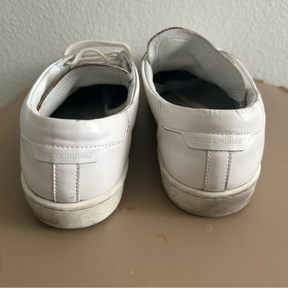Saint Laurent Andy sneakers in white leather - Picture 6 of 10